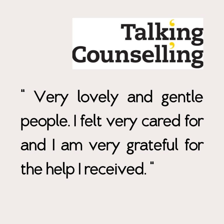 Talking Counselling Google Review 22very loveyly and gentle people. i felt very cared for and I am very grateful for the help I received22  768x768
